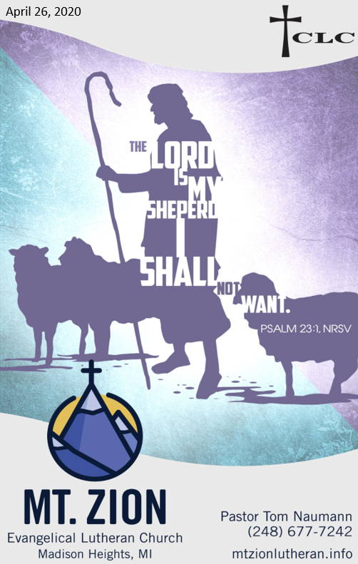 Good Shepherd Sunday – April 26, 2020