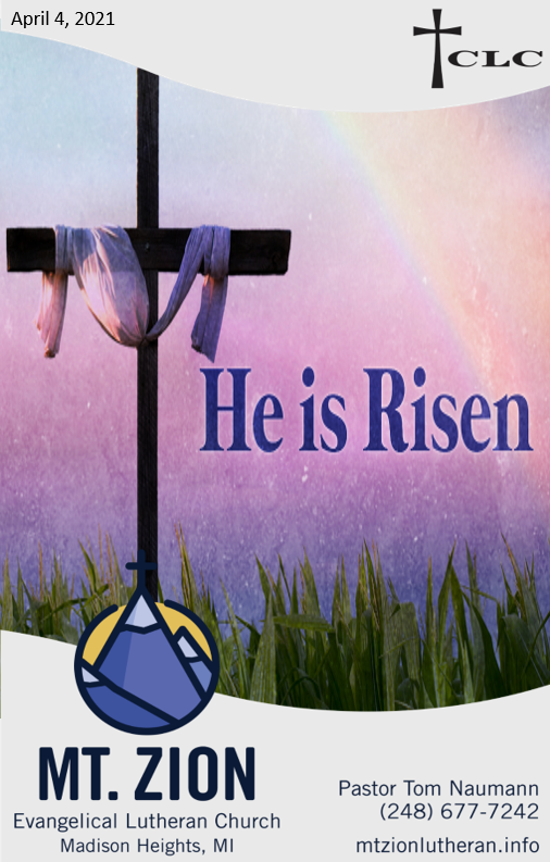 Easter Sunday – April 4, 2021