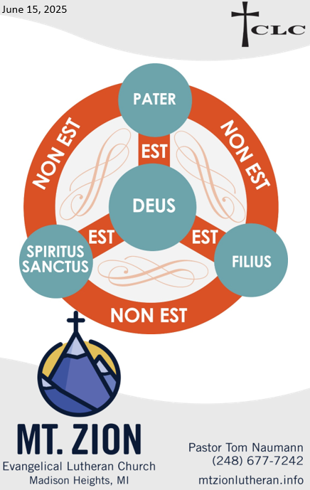 Trinity Sunday – June 15, 2025
