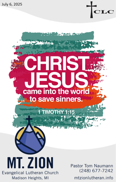 Trinity 3 – July 6, 2025