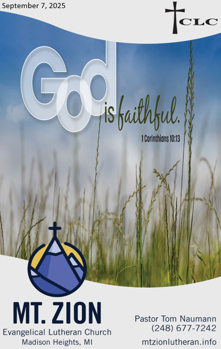 Age to Age, God is Faithful – September 7, 2025