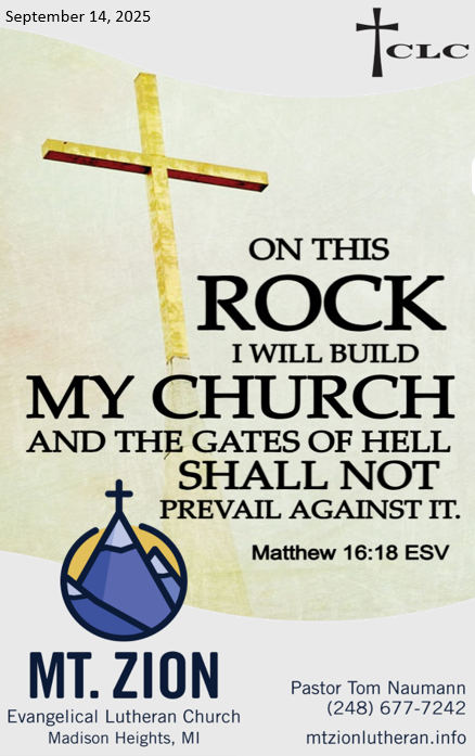 New House, Same Church – September 14, 2025