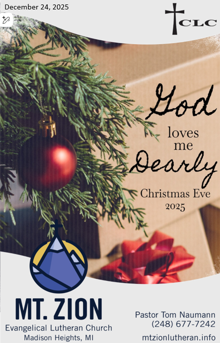 God Loves Me Dearly – Christmas Eve 2025