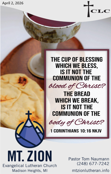 The Three Unions in Holy Communion